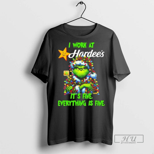 Trending Officials Grinch Santa I Work At Hardees Its Fine Everything Is Fine Christmas Lights
