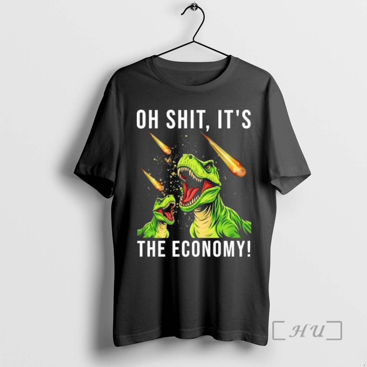 Trending Oh Shit Its The Economy T Rex T-Shirts, Hoodie, Sweatshirt | AU18TeeNovaLab.com