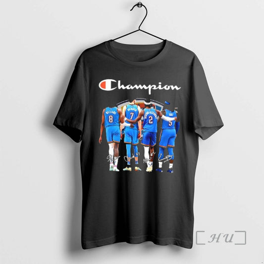 Trending Oklahoma City Thunder Nba Champion Williams Holmgren Gilgeous Alexander Dort Signature Premium T Shirts Hoodie,...