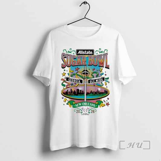 Trending Ole Miss Vs Georgia 2026 Allstate Sugar Bowl Nola Adult Premium T Shirts Sweater Hoodie, Sweatshirt