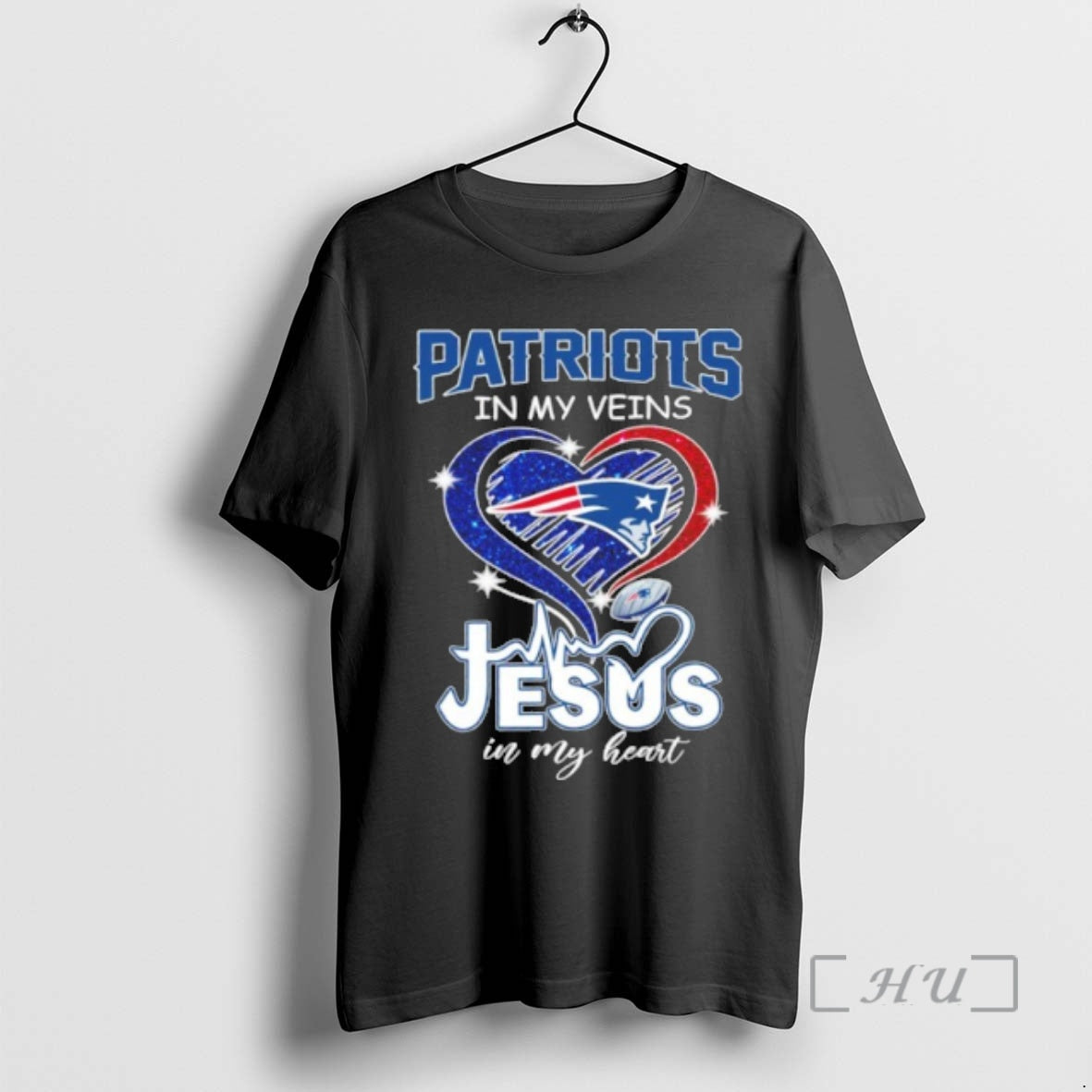 Trending Patriots In My Veins Heart Jesus In My Heart T-Shirts, Hoodie, Sweatshirt | AU18TeeNovaLab.com