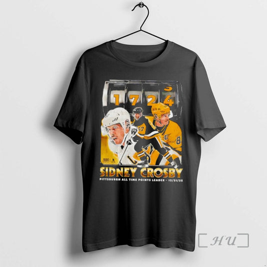 Trending Pittsburgh Penguins Sidney Crosby Pittsburgh All Time Points Leader 2025 Premium T Shirts Sweater Hoodie, Sweatshirt