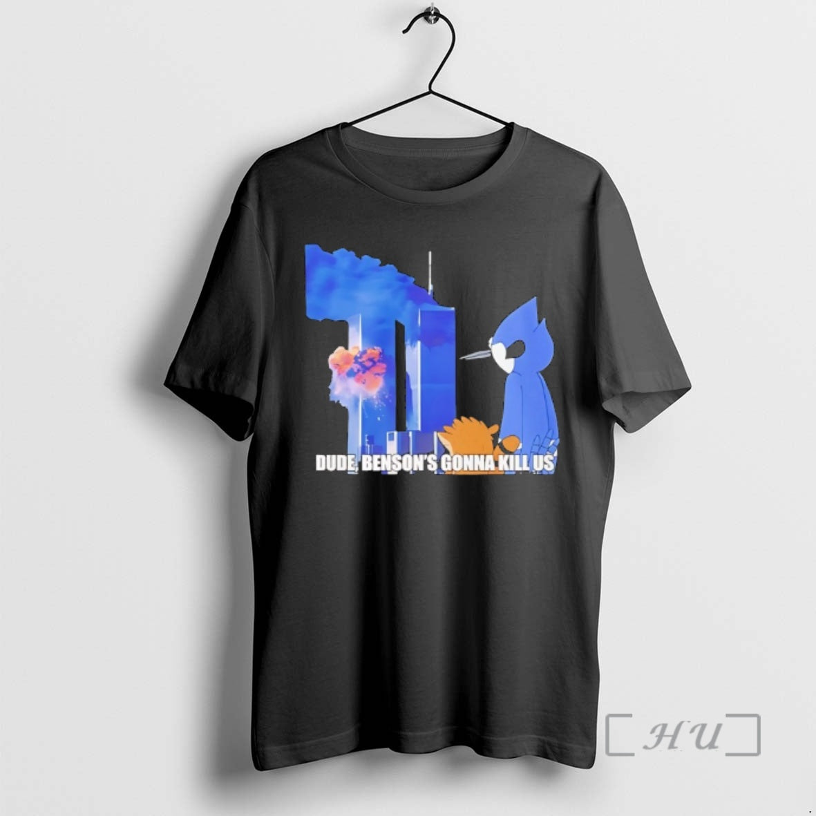 Trending Regular Show 911 Dude Bensons Gonna Kill Us T-Shirts, Hoodie, Sweatshirt | AU18TeeNovaLab.com