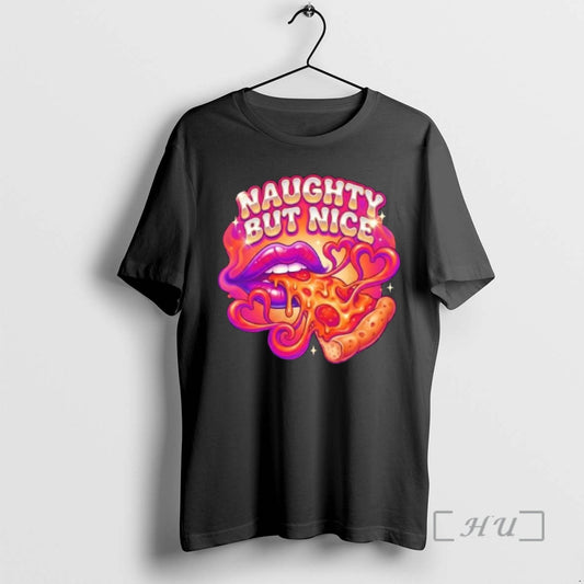 Trending Retro Tattoo Pizza Naughty But Nice T-Shirts, Hoodie, Sweatshirt | AU18TeeNovaLab.com