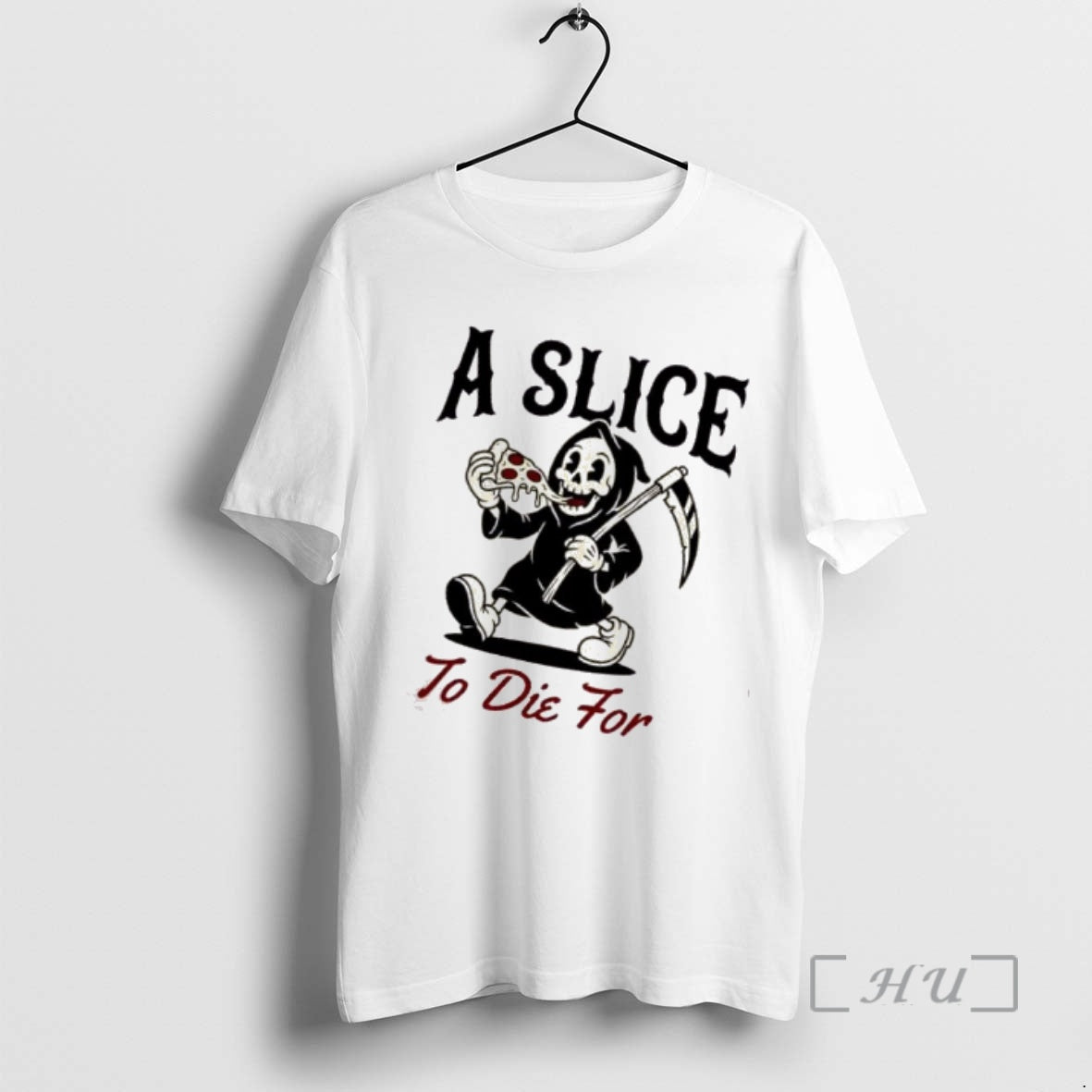 Trending Retro Reaper Pizza A Slice To Die For T-Shirts, Hoodie, Sweatshirt | AU18TeeNovaLab.com