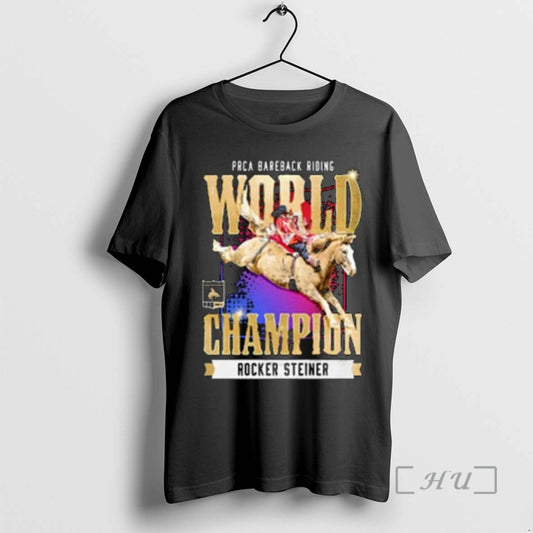 Trending Rocker Steiner Nfr 2025 Prca Bareback Riding World Champion Circle Black Premium T Shirts Hoodie, Sweatshirt