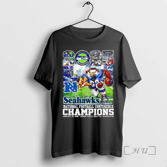 Trending Seahawks National Football Conference Champions Jan 25th 2026 Lumen Field Seattle Washington Premium T-Shirts,...