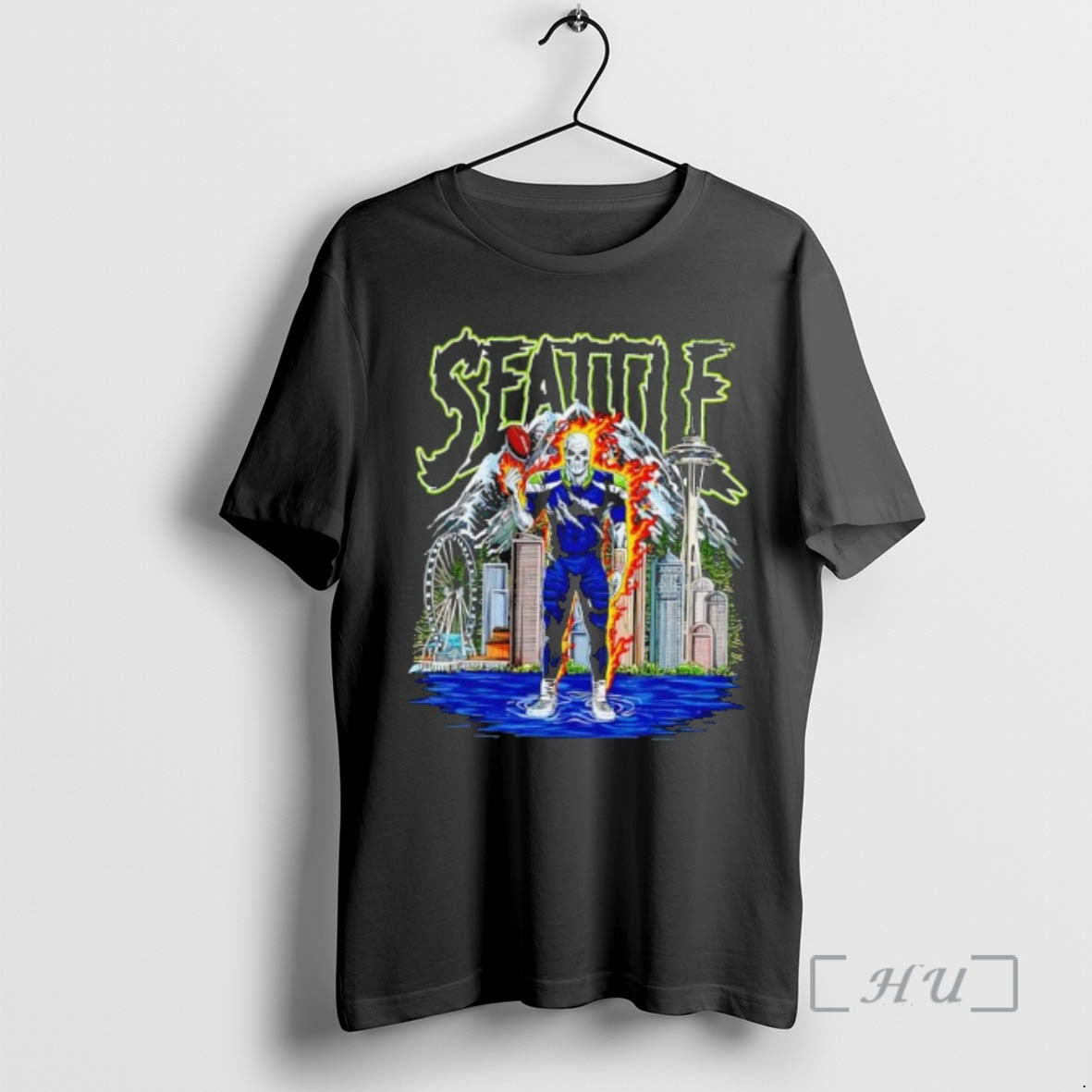 Trending Seattle Football Dt Essential Skeleton T-Shirts, Hoodie, Sweatshirt | AU18TeeNovaLab.com