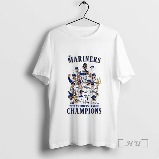 Trending Seattle Mariners 2025 American League Champions Caricature