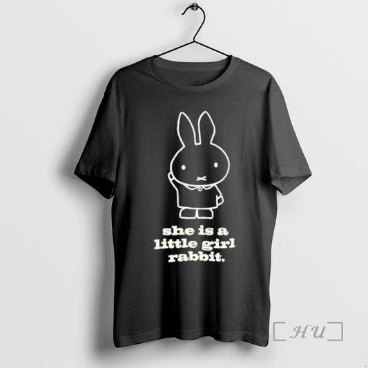 Trending She Is A Little Girl Rabbit T-Shirts, Hoodie, Sweatshirt | AU18TeeNovaLab.com