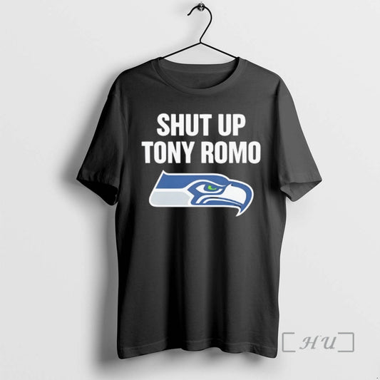 Trending Shut Up Tony Romo Seahawks Logo T-Shirts, Hoodie, Sweatshirt | AU18TeeNovaLab.com