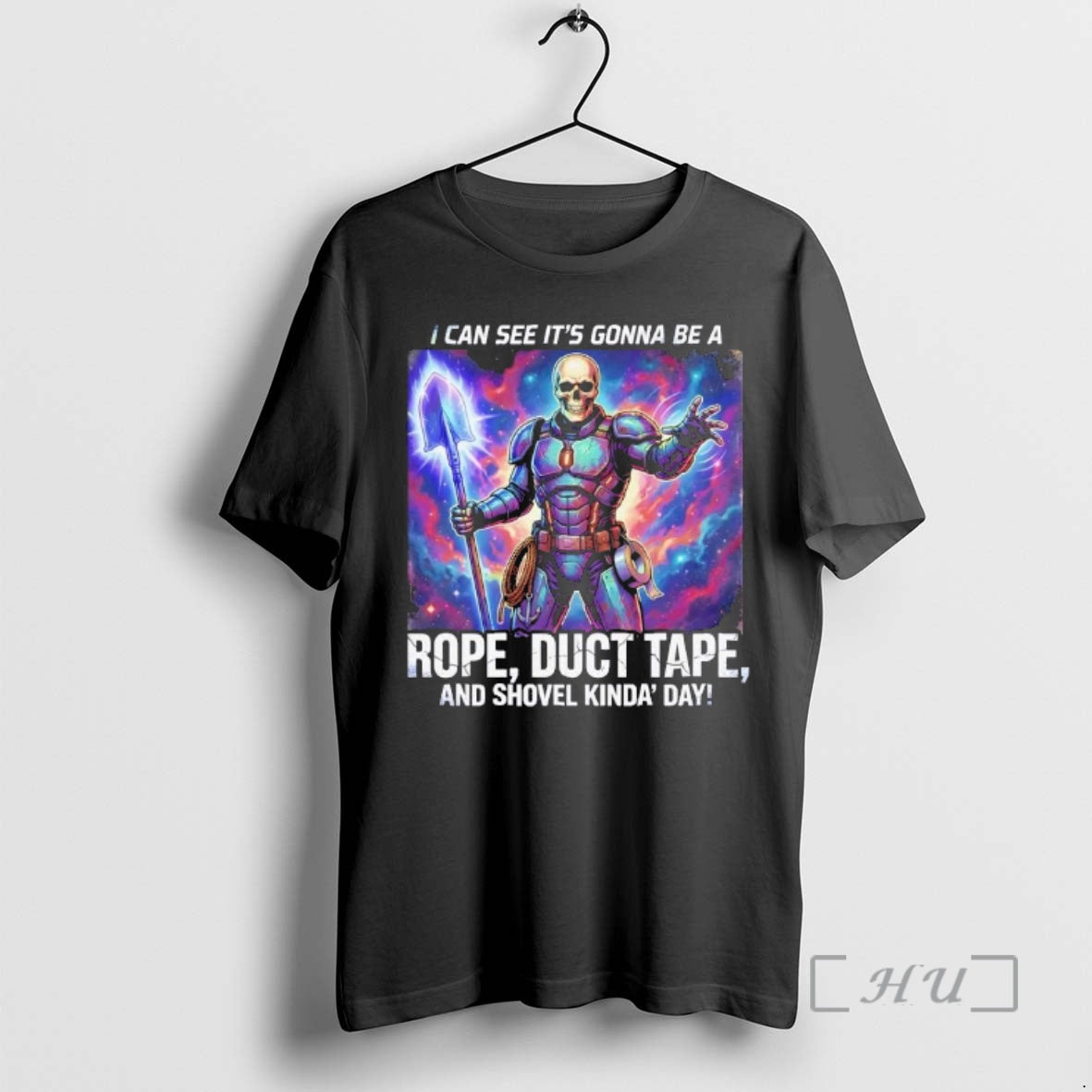 Trending Skeleton I Can See Its Gonna Be A Rope Duct Tape And Shovel Kinda T-Shirts, Hoodie, Sweatshirt | AU18TeeNovaLab.com