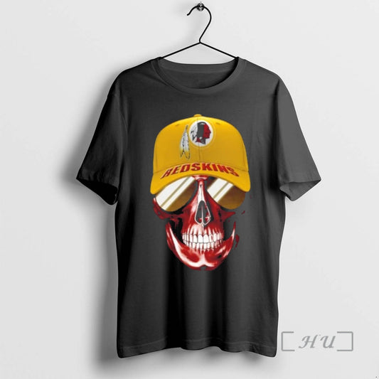 Trending Skull Wearing A Cap And Smile Washington Redskins Fans T-Shirts, Hoodie, Sweatshirt | AU18TeeNovaLab.com