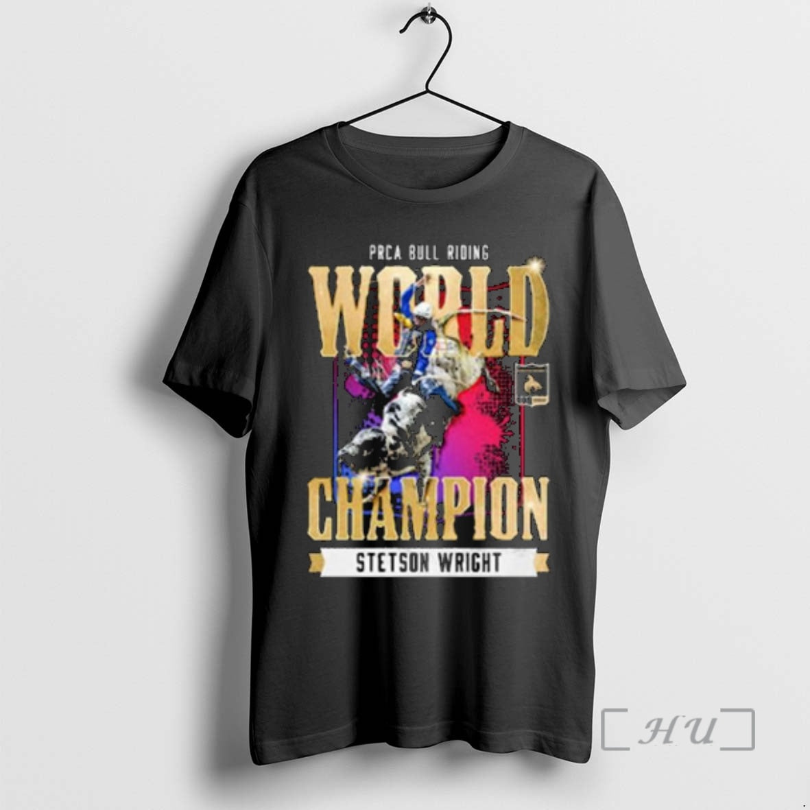 Trending Stetson Wright Nfr 2025 Prca Bull Riding World Champion Circle Black Premium T Shirts Hoodie, Sweatshirt