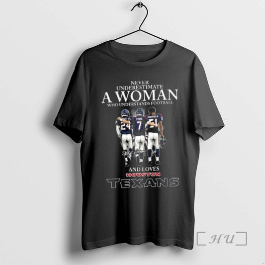 Trending Stingley Jr Stroud Anderson Jr Never Underestimate A Woman Who Loves Houston Texans Premium T-Shirts, Hoodie,...