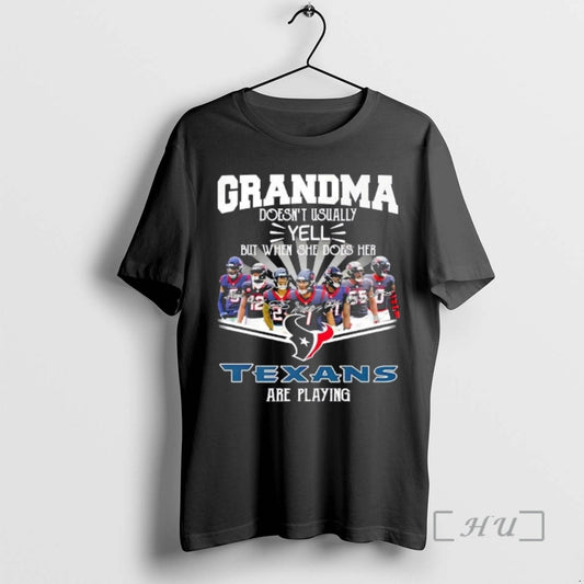 Trending Stroud And Players Grandma Doesnt Usually Yell But When She Does Her Houston Texans T-Shirts, Hoodie, Sweatshirt