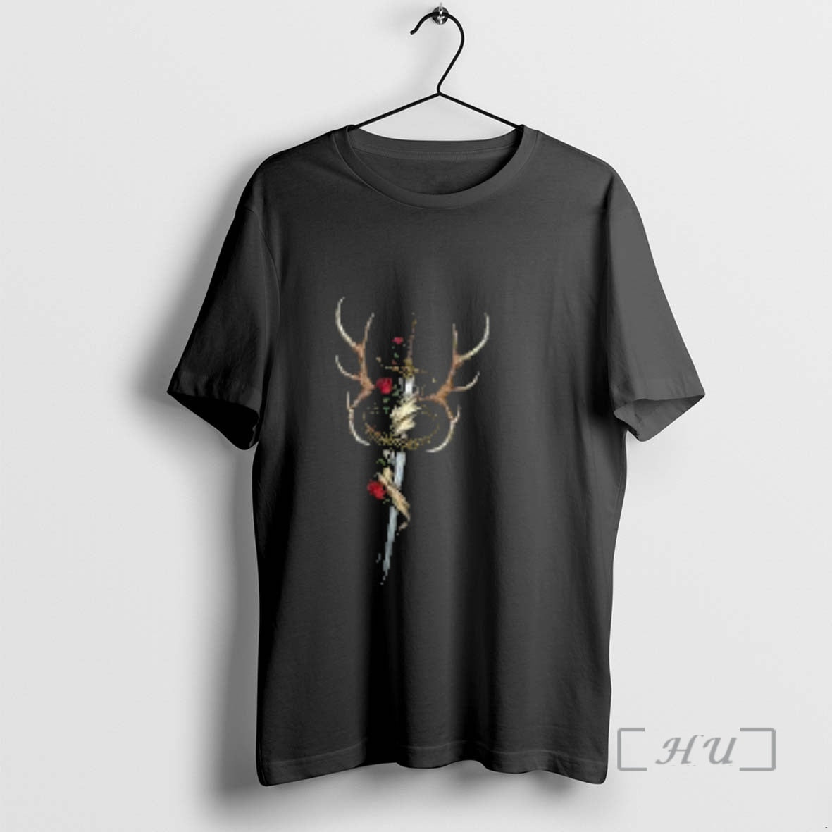 Trending Sword And Crown Deer Antlers Logo T-Shirts, Hoodie, Sweatshirt | AU18TeeNovaLab.com