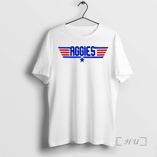 Trending Texas A And M Aggies X Top Gun Logo Parody Circle Premium T Shirts