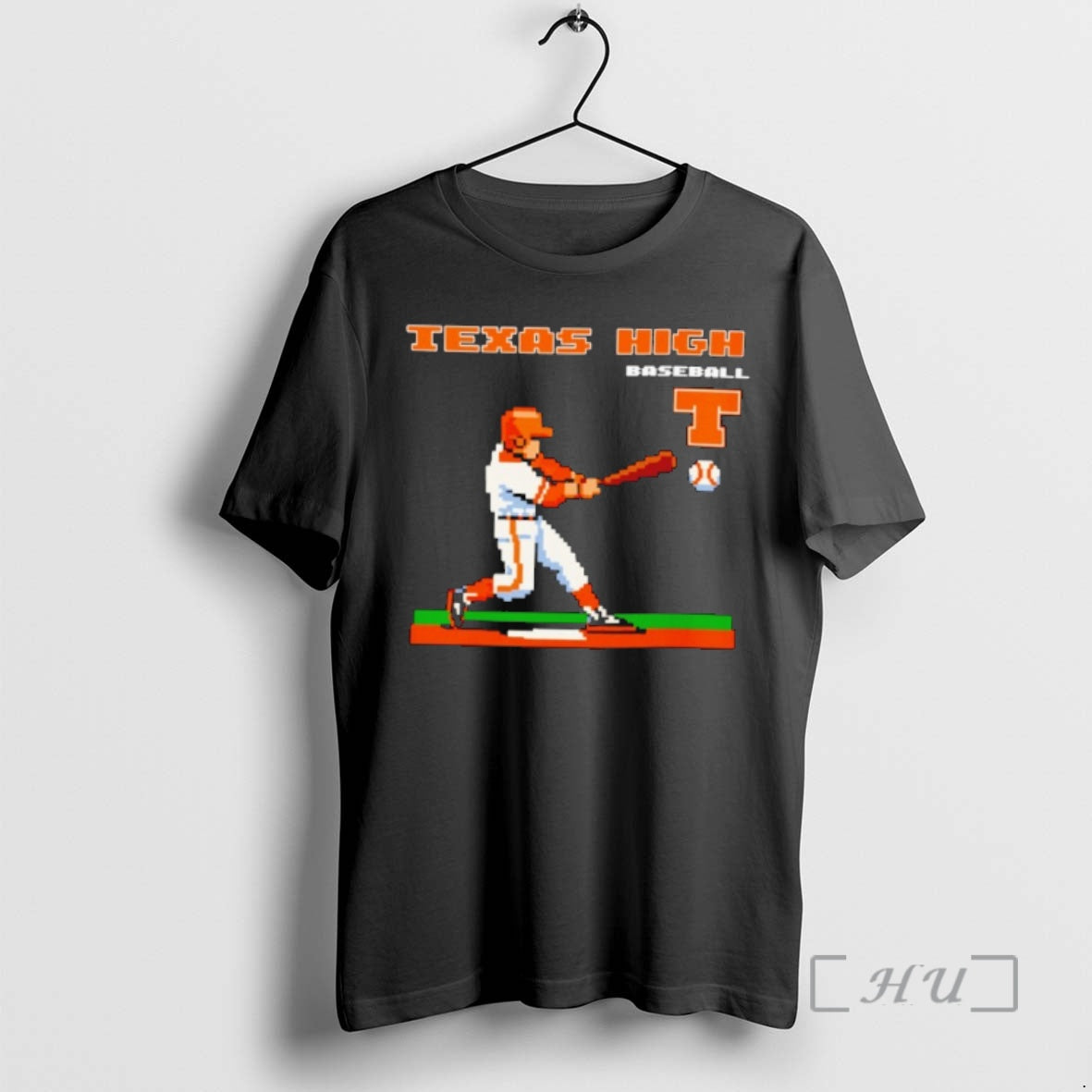 Trending Texas Longhorns Baseball Player 8 Bit T-Shirts, Hoodie, Sweatshirt | AU18TeeNovaLab.com