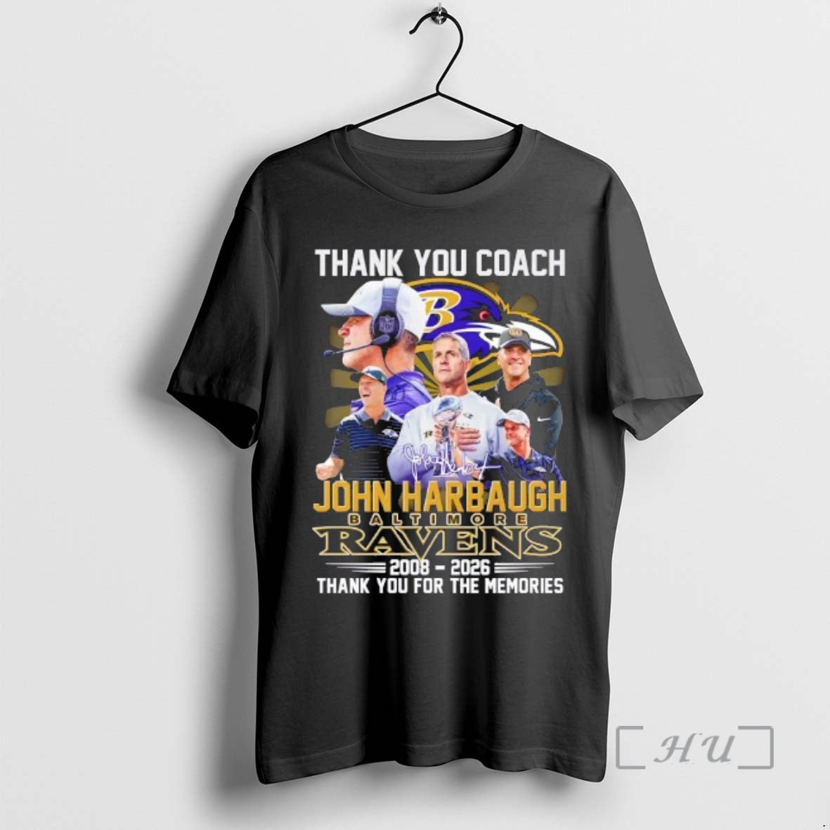 Trending Thank You Coach John Harbaugh Baltimore Ravens 2008 2026 Thank You For The Memories T-Shirts, Hoodie, Sweatshirt