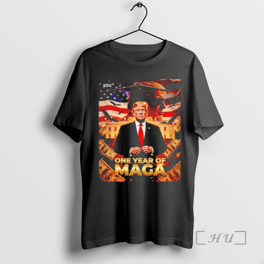 Trending Trump One Year Of Maga T-Shirts, Hoodie, Sweatshirt | AU18TeeNovaLab.com