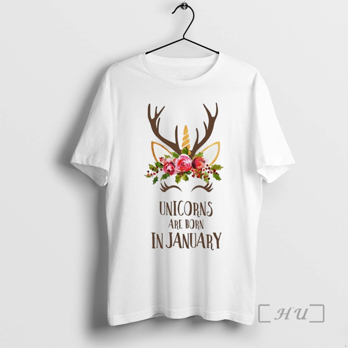 Trending Unicorns Are Born In January Antler Flower White