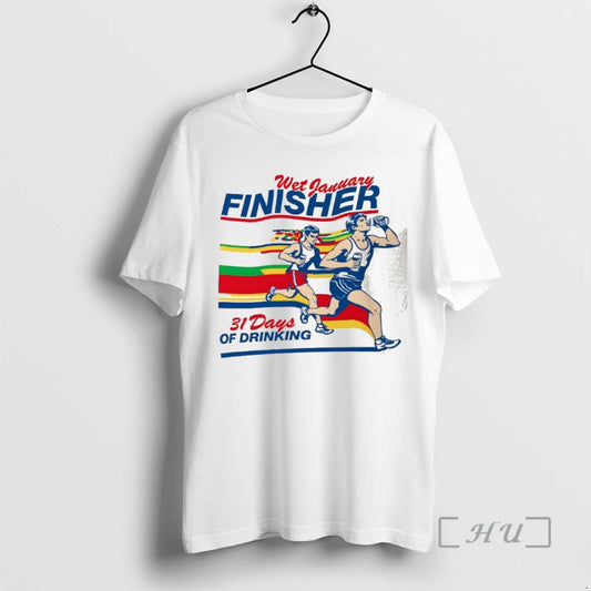 Trending Wet January Finisher 31 Days Of Drinking Running Logo T-Shirts, Hoodie, Sweatshirt | AU18TeeNovaLab.com