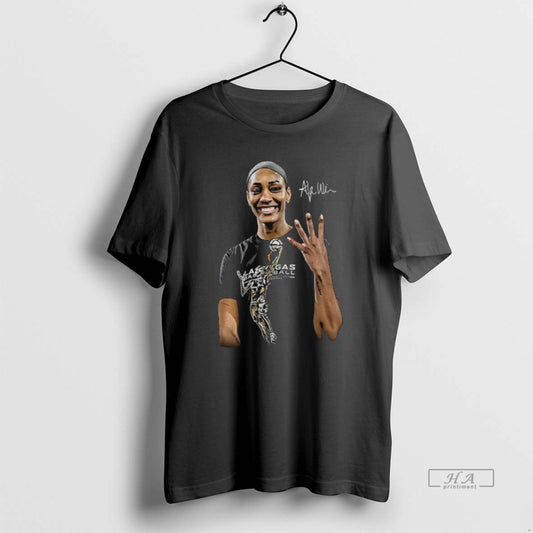 Trendy Aja Wilson Las Vegas Aces Wnba Basketball 2025 Signature T-Shirts, Hoodie, Sweatshirt | AU18TeeNovaLab.com