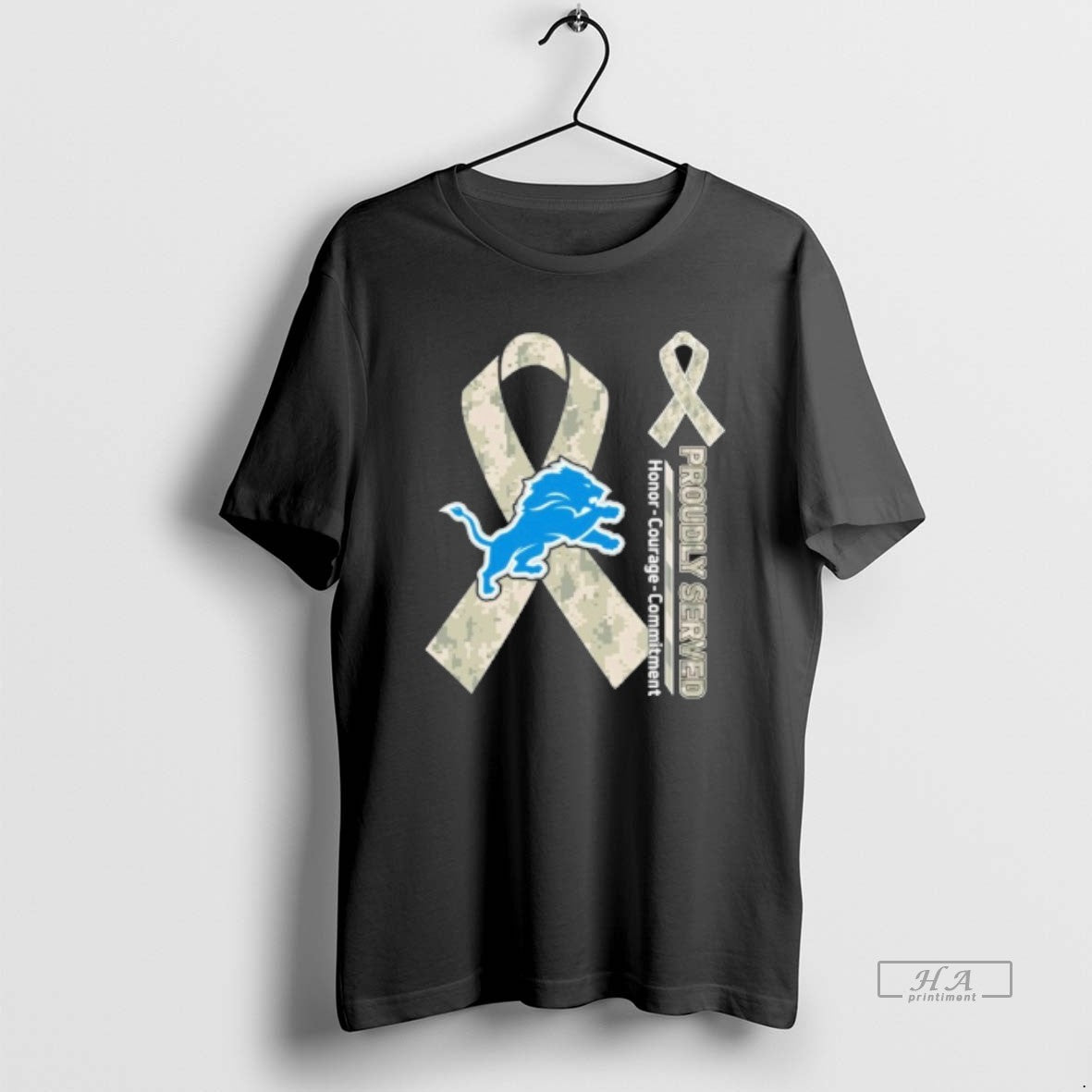 Trendy Detroit Lions Proudly Served Honor Courage Commitment