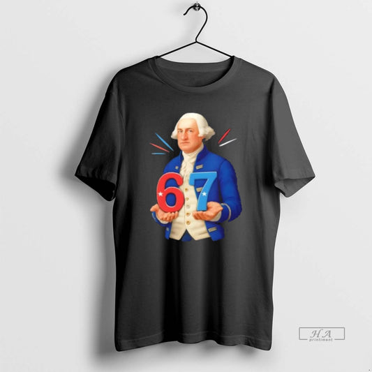 Trendy George Washington Holding 67 Patriotic Design