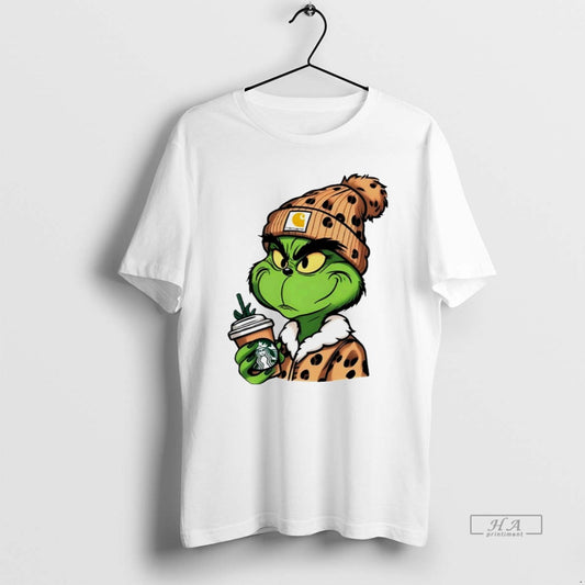 Trendy Grinch Boujee Leopard White