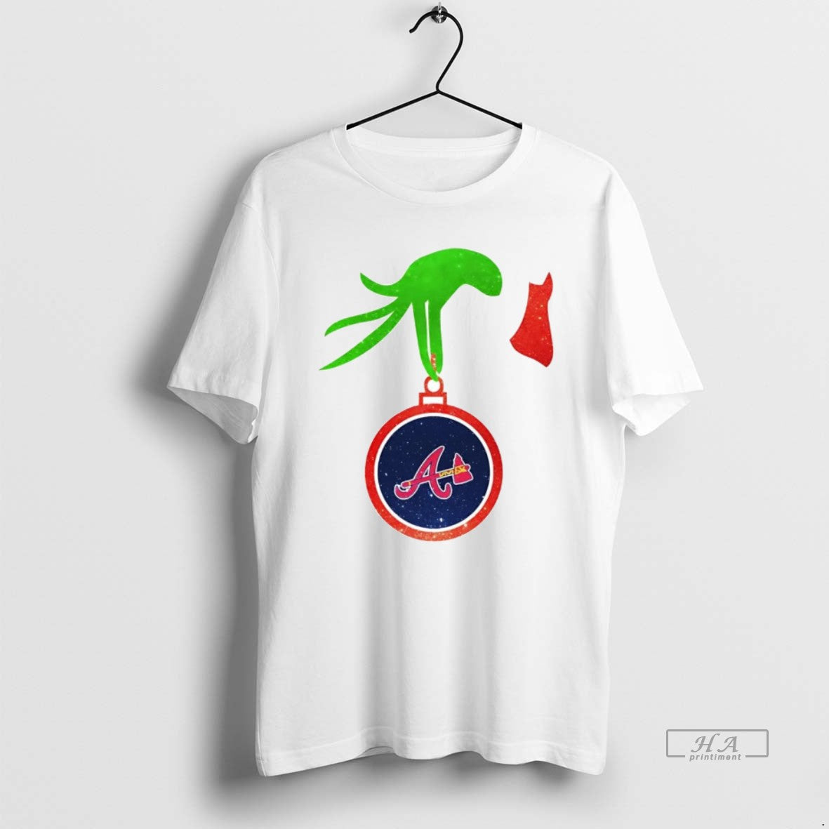 Trendy Grinch Hand Holding Atlanta Braves Christmas T-Shirts, Hoodie, Sweatshirt | AU18TeeNovaLab.com