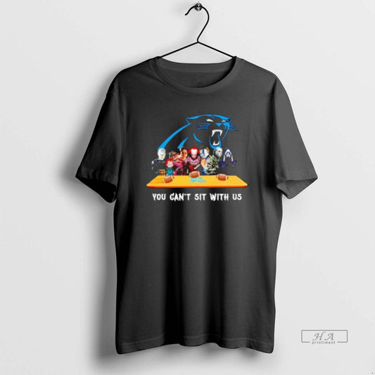 Trendy Horror Movie Characters You Cant Sit With Us Carolina Panthers Halloween T-Shirts, Hoodie, Sweatshirt
