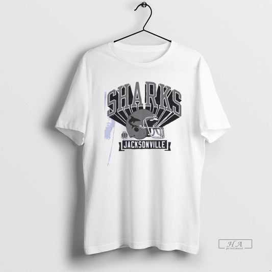 Trendy Jacksonville Sharks Retro Helmet 1974 Shirts