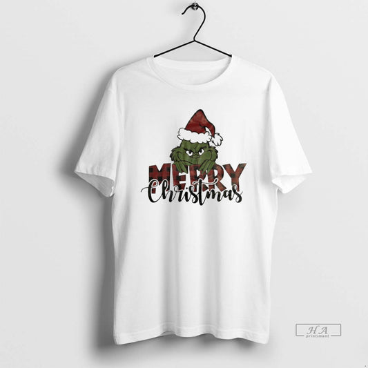 Trendy Merry Christmas Grinch Santa White T-Shirts, Hoodie, Sweatshirt | AU18TeeNovaLab.com