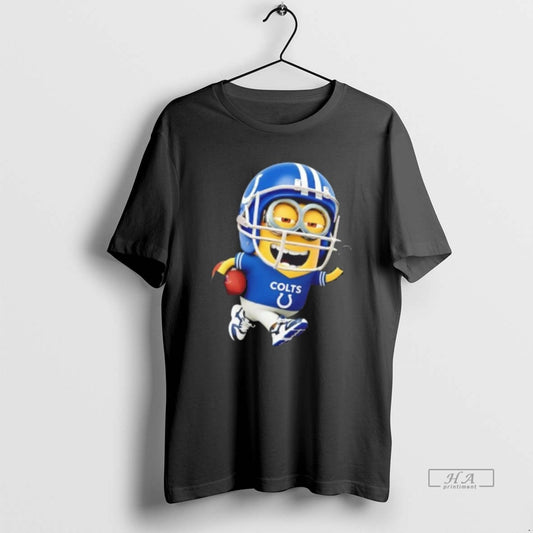 Trendy Minions Is Holding A Ball And Smiling At Indianapolis Colts Fans