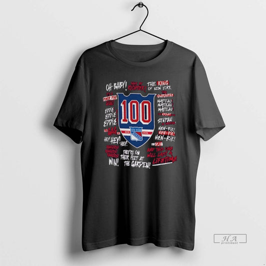 Trendy New York Rangers 100 Years Oh Baby The King Of New York Hen Rik
