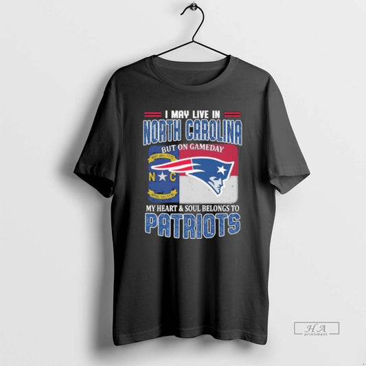Trendy Official I May Live In North Carolina But On Game Day My Heart And T-Shirts, Hoodie, Sweatshirt | AU18TeeNovaLab.com