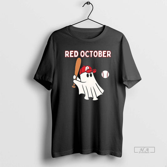 Trendy Phillies Red October Ghost Halloween Baseball