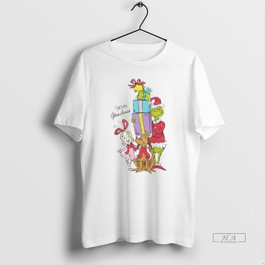Trendy The Grinch Merry Grinchmas Cartoon White T-Shirts, Hoodie, Sweatshirt | AU18TeeNovaLab.com