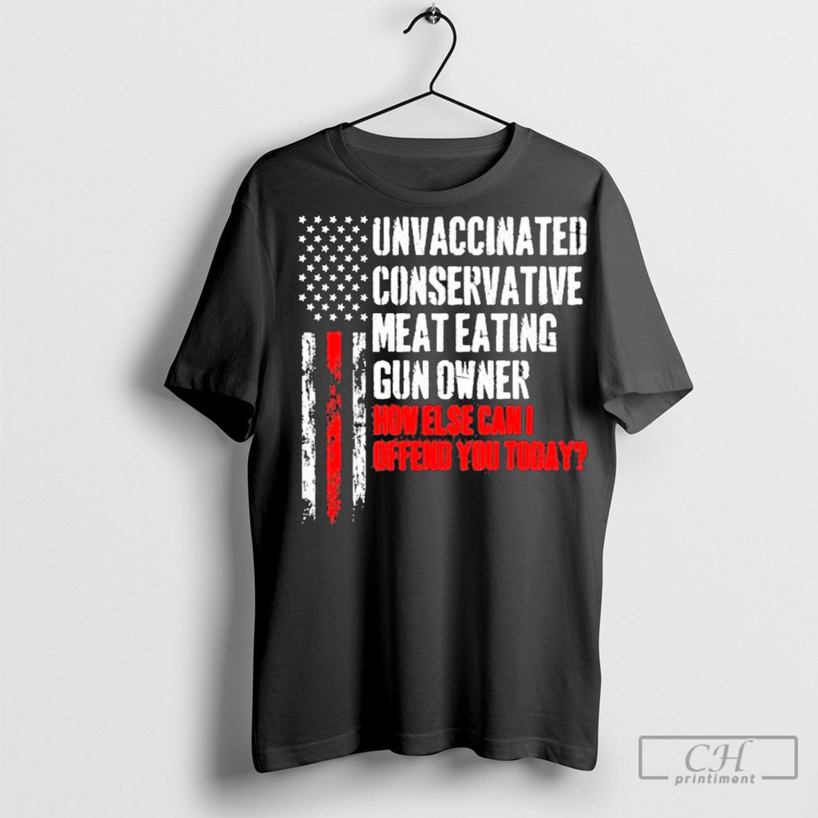 Unvaccinated Conservative Meat Eating Gun Owner American Flag 2025