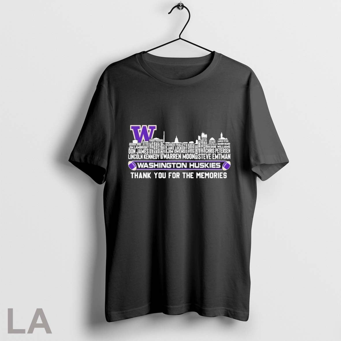 Washington Huskies Team City Text Thank You For The Memories