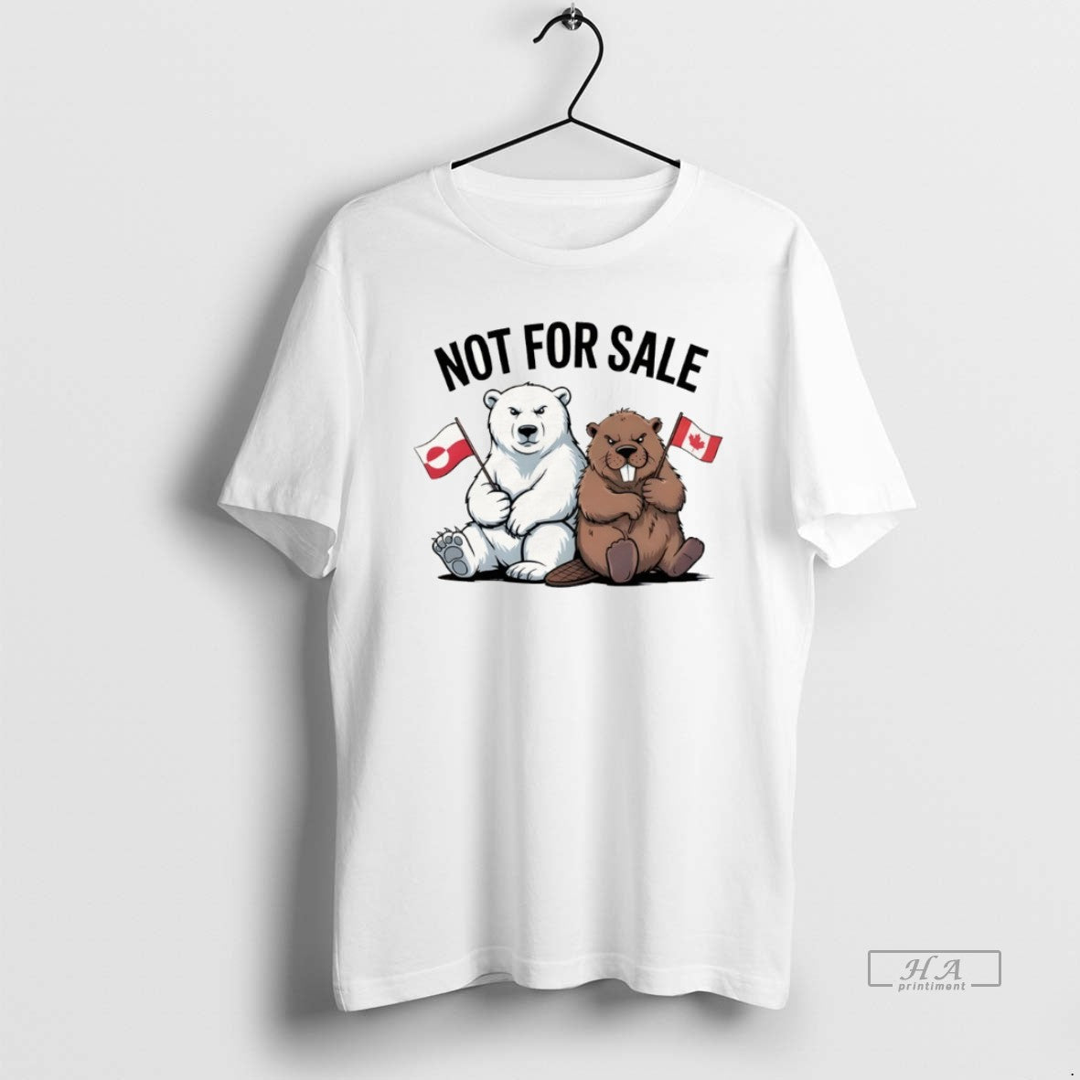 Official Bear And Beaver Canada And Greenland Is Not For Sale Anti Maga T-Shirts, Hoodie, Sweatshirt | AU18TeeNovaLab.com